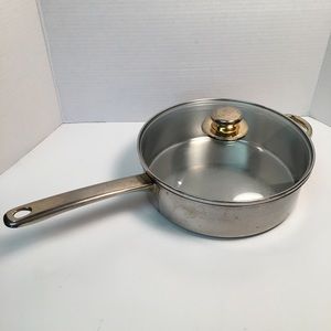 24K Edelstahl 18/10 10” fry pan skillet with lid
